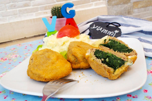 Formosa Schnitzel with spinach filling